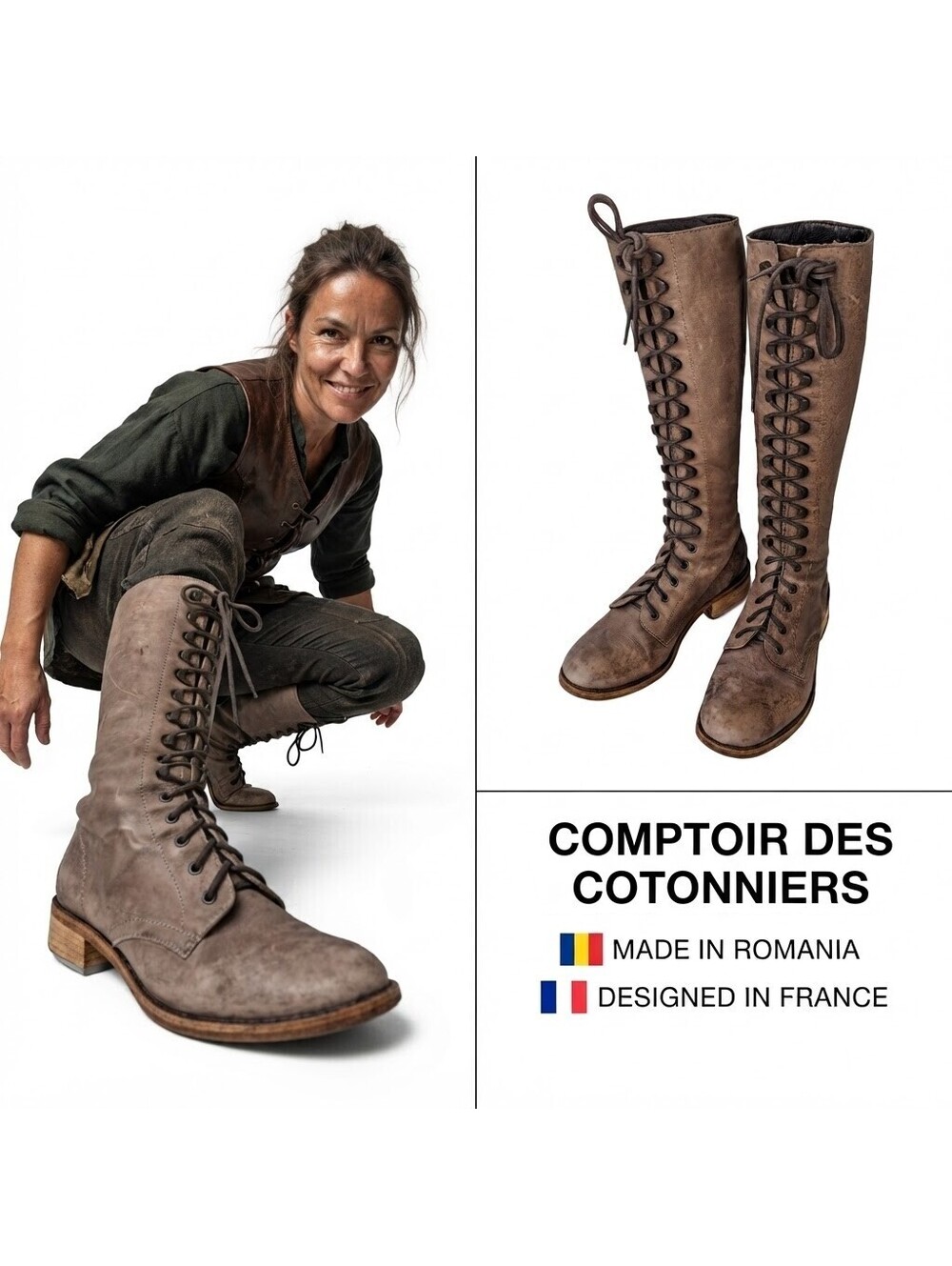 Comptoir des Cotonniers Women Knee-High Boots Romania US 8